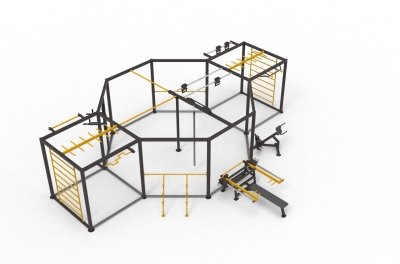 GW-10 Multifunctional workout complex with strength training machine SG 610 Bench press