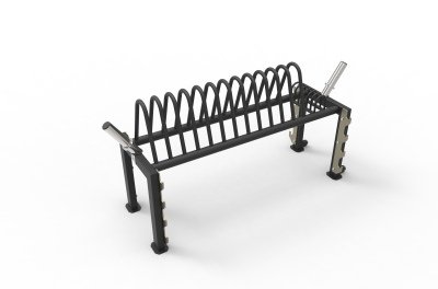 VB 216-02 Powerlifting disc and fretboards rack with wheels