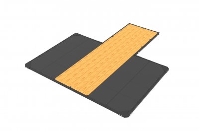 VB 227-01 Weightlifting platform T-form for power rack (H=0,4) with floor insert