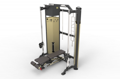 VB 308-02 Dual adjustable pulley with VB 296 bench -15/+90