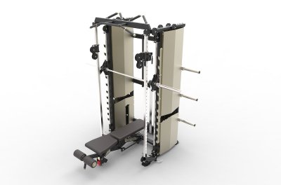 VB 808-01 Combined power frame with VB 296 Super bench adjustable for Smith Machine