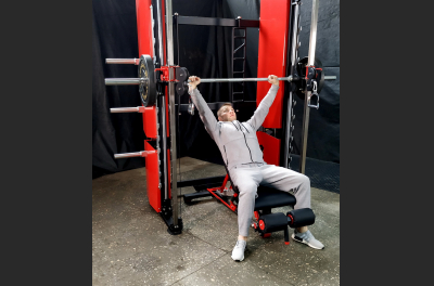 VB 808-01 Combined power frame with VB 296 Super bench adjustable for Smith Machine