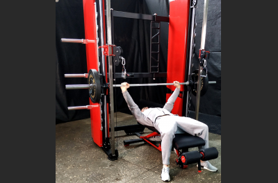 VB 808-01 Combined power frame with VB 296 Super bench adjustable for Smith Machine