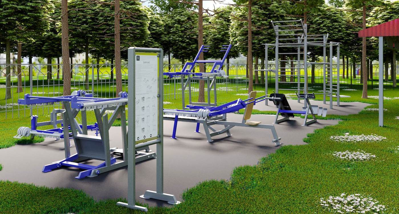 Outdoor  gym, training equipment